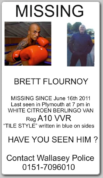 flournoy missing1 Missing From Home Appeal   Brett Flournoy, Bebington, Wirral