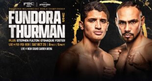 Fundora vs. Thurman Headlines PBC PPV on Prime Video on Oct. 25