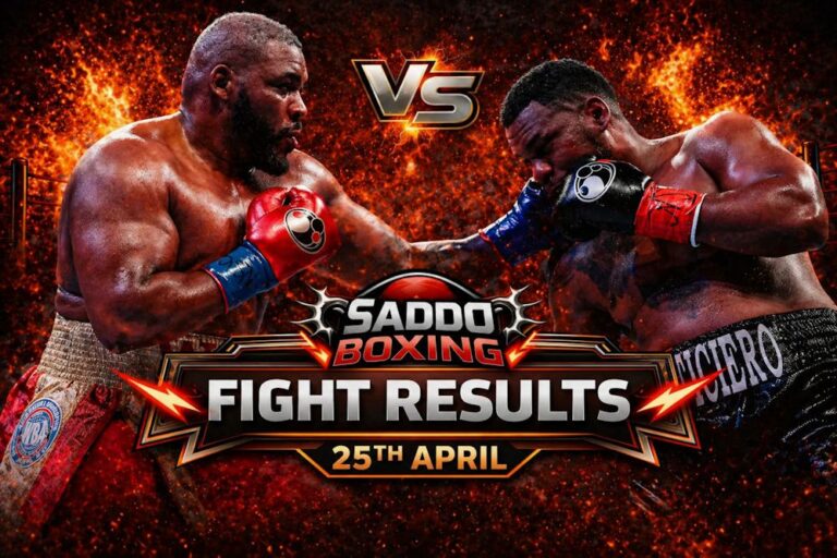 Jarrell Miller lands a punch on Lenier Pero during their heavyweight fight in Las Vegas – Fight Results 25th April