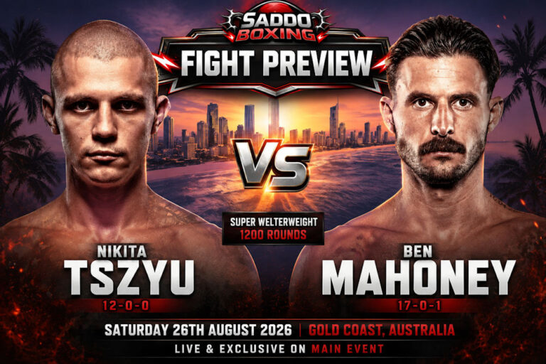 Nikita Tszyu vs Ben Mahoney fight preview for their unbeaten super welterweight showdown on the Gold Coast.